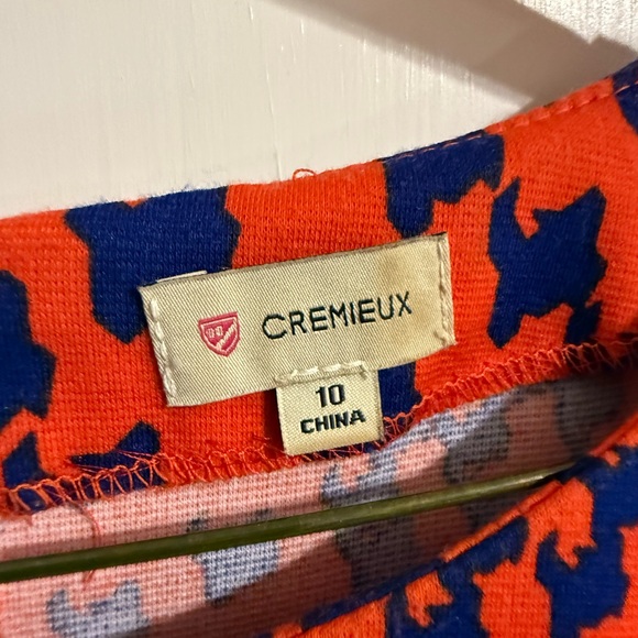 Cremieux Blue and Orange Geometric Dress - Picture 3 of 6